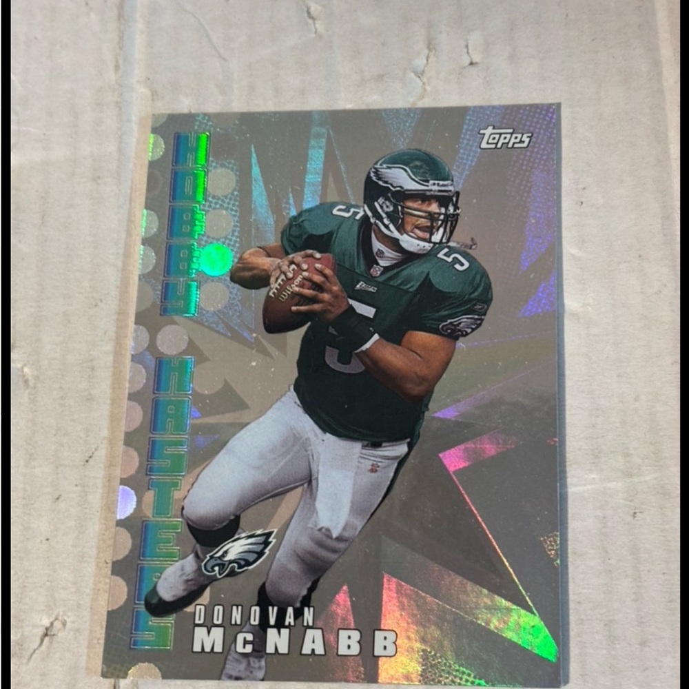 Topps Holographic Football Card - Green and Silver